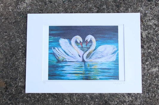 Swans - Large Mounted Print