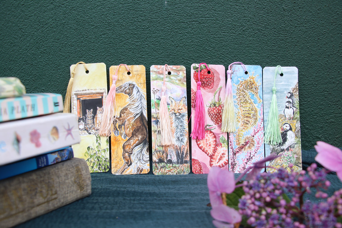 Rearing Horse - Hand-painted Bookmark