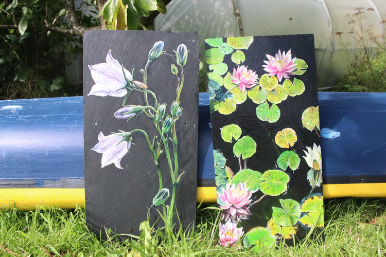 Oil on Slate Paintings