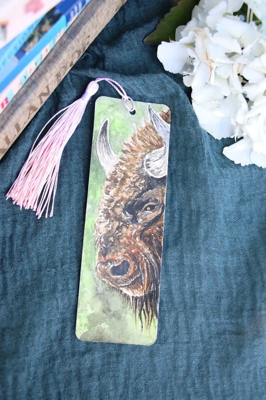 Buffalo - Hand-painted Bookmark