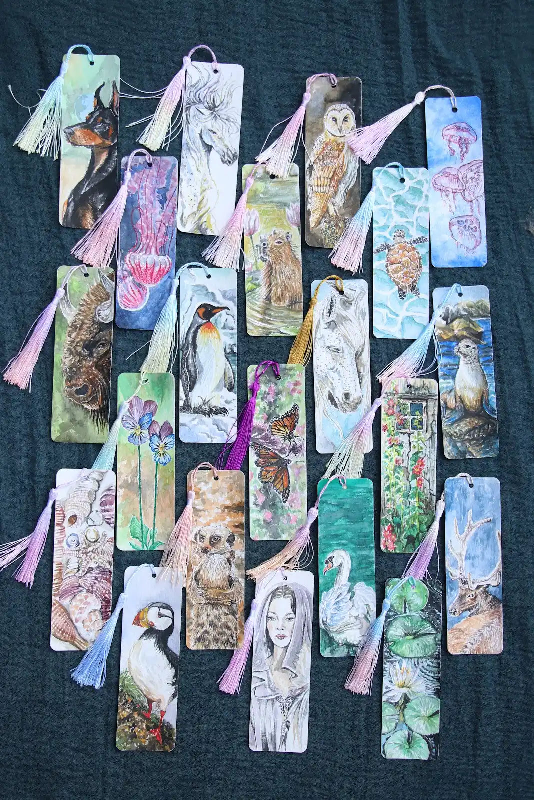 Seashells - Hand-painted Bookmark