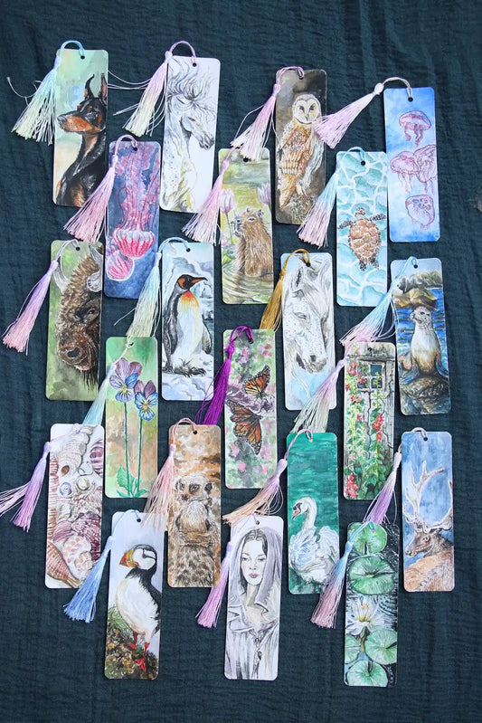 Seashells - Hand-painted Bookmark