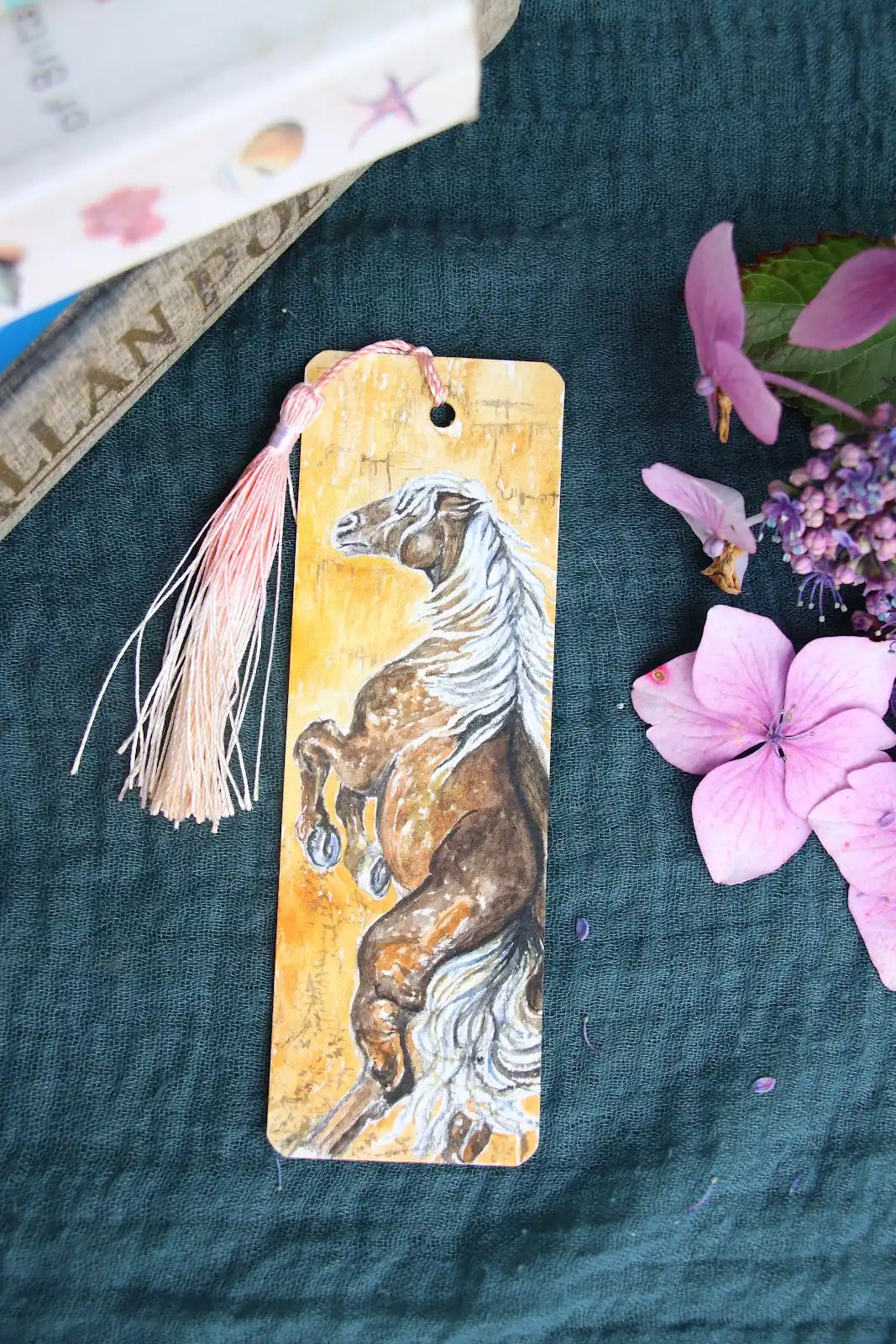 Rearing Horse - Hand-painted Bookmark