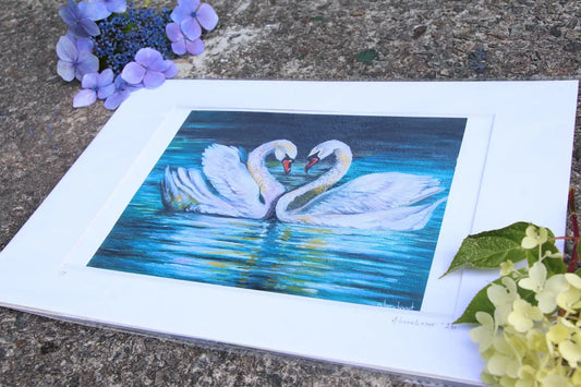 Swans - Large Mounted Print