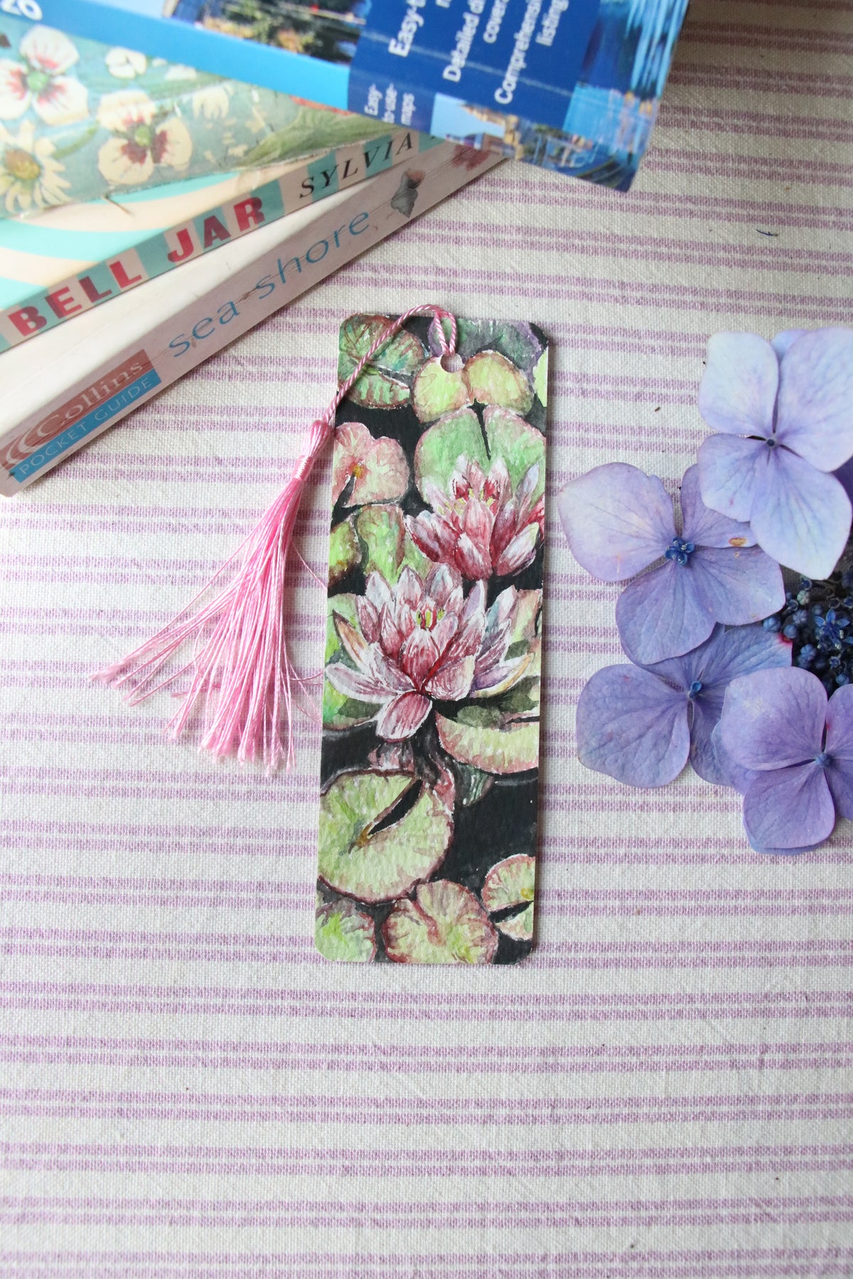 Lilly Pond iii - Hand-painted Bookmark