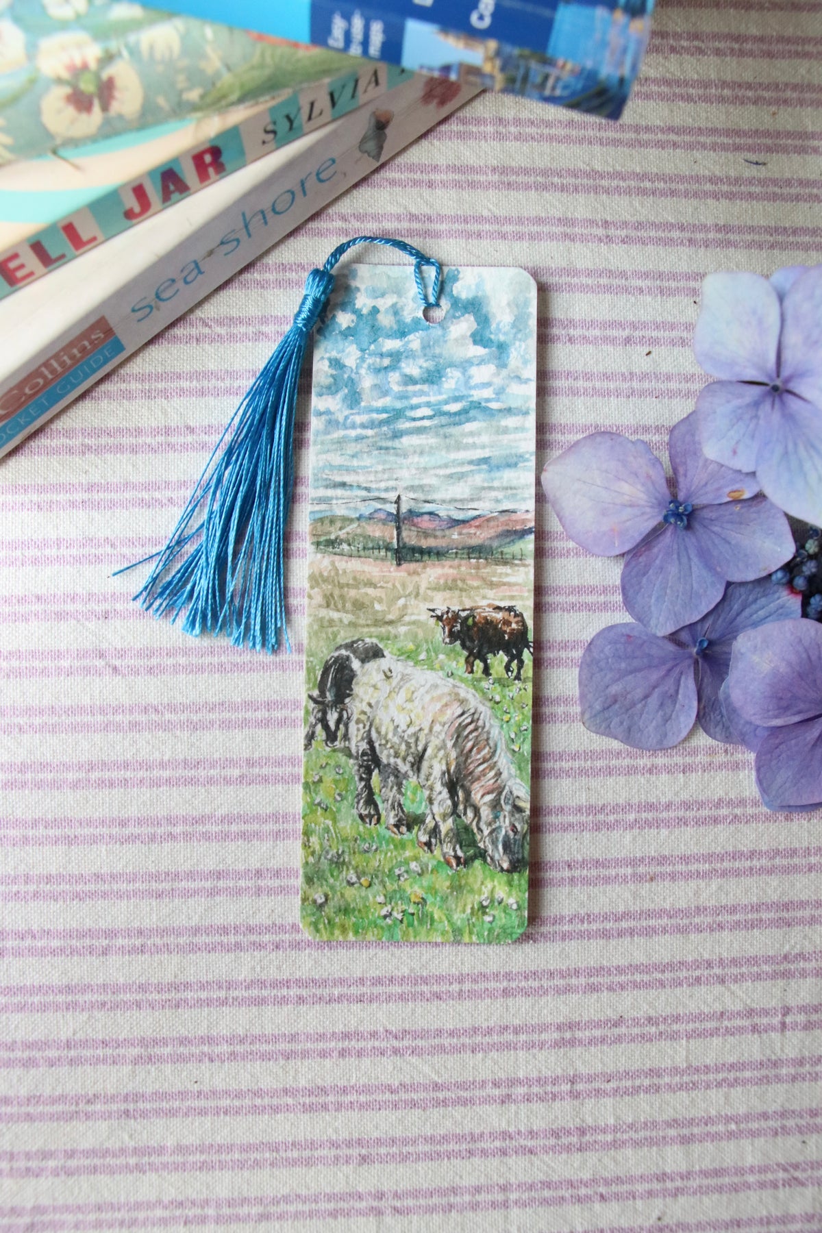 Grazing Cows - Hand-painted Bookmark