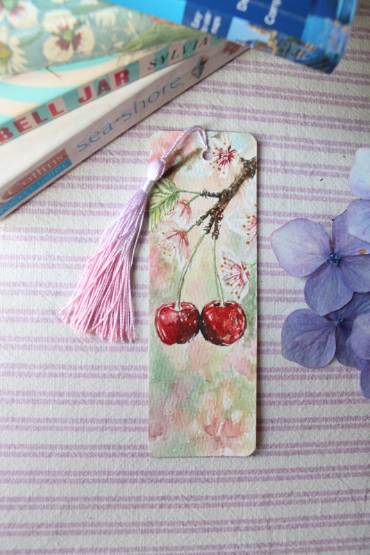Cherry Tree - Hand-painted Bookmark