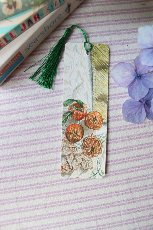 Peeling Oranges - Hand-painted Bookmark