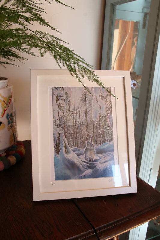 Snow Bunny - Small Print in Frame